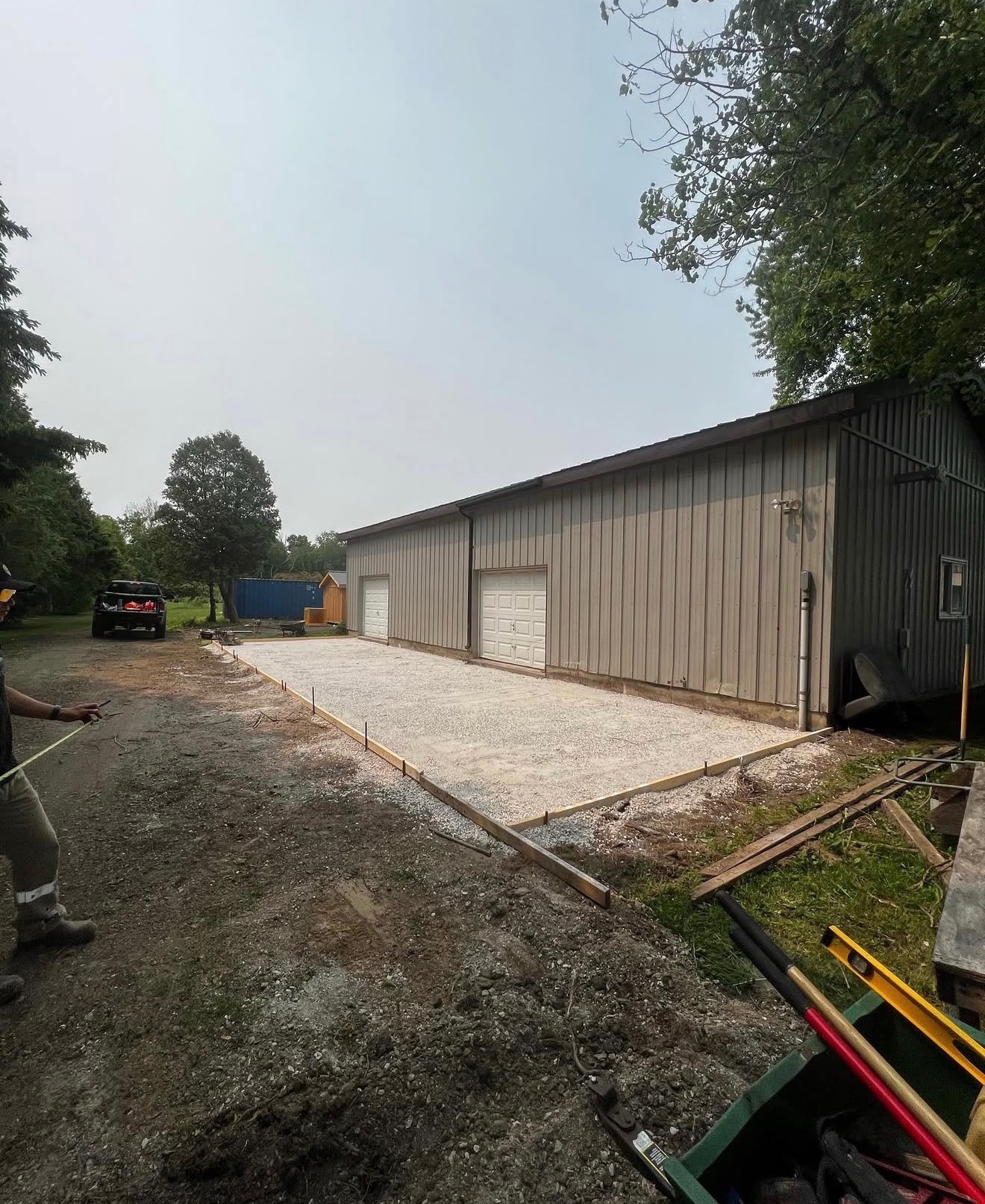 Commercial concrete slab prep and formwork